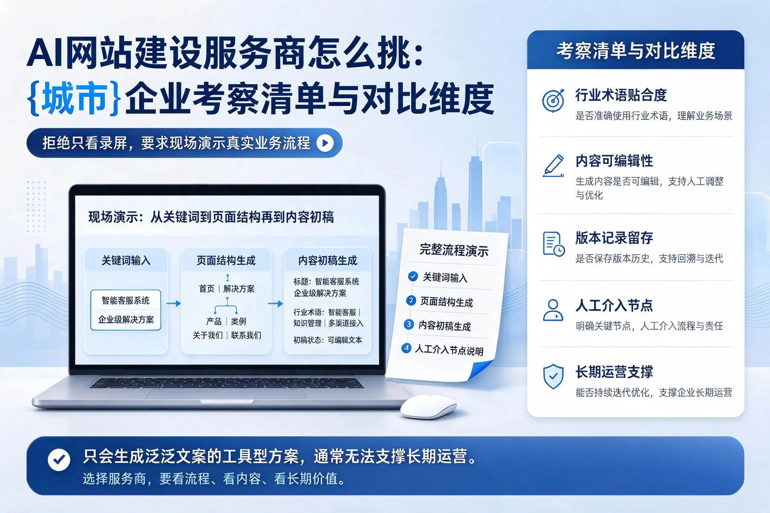 AI网站建设服务商怎么挑：衡水企业考察清单与对比维度