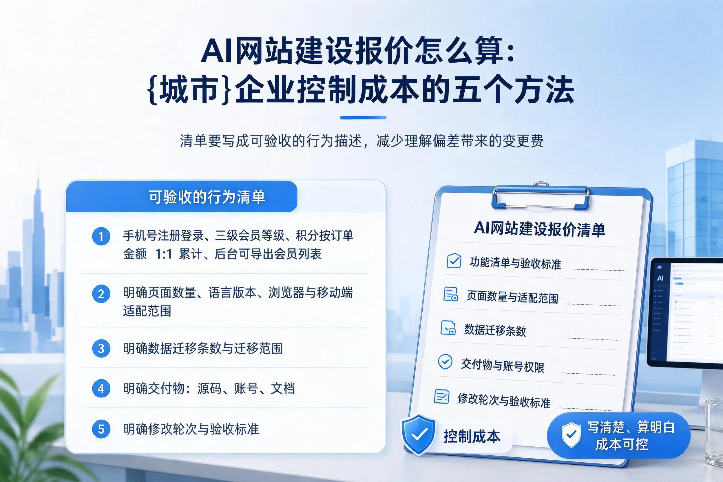 AI网站建设报价怎么算:衡水企业控制成本的五个方法